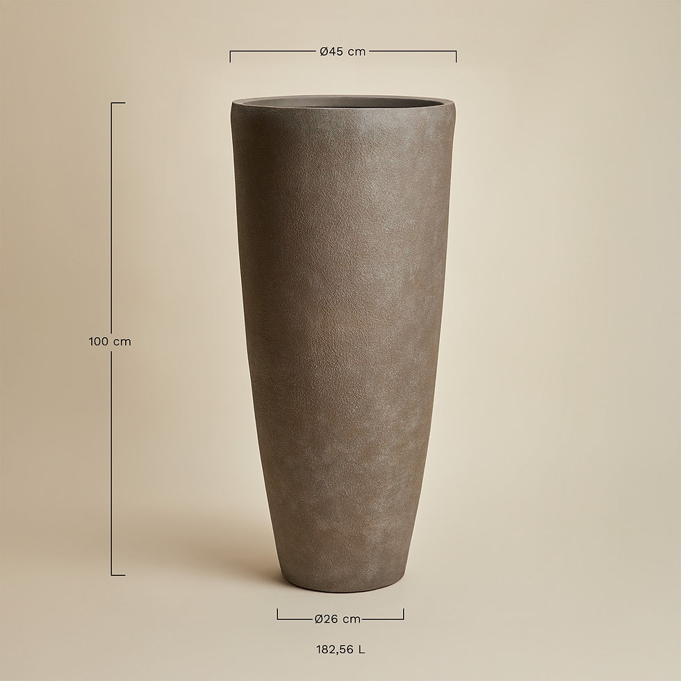 Miniature : Pot en ciment marron pour plantes