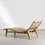 Miniature : Chaise longue en teck et fibres synthétiques