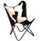 Miniature : Fauteuil Papillon en cuir noir et blanc