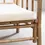 Miniature : Canapé 3 places en bambou et coussin blanc