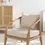 Miniature : Fauteuil en bouleau avec dossier en cannage