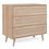 Miniature : commode 3 tiroirs en chêne avec tiroirs en cannage