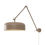 Thumbnail: Grande lampe murale en métal couleur sable