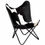 Miniature : Fauteuil Papillon en cuir noir et blanc