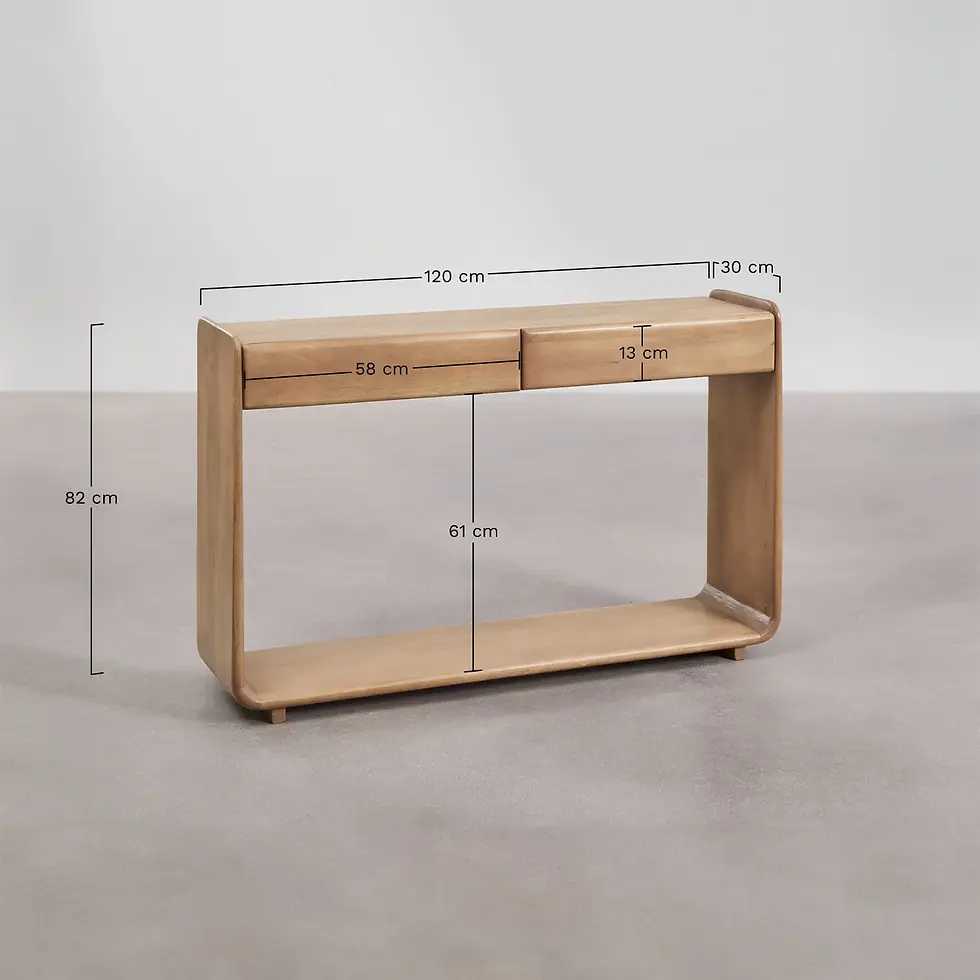 Miniature : Console d'entrée rectangulaire 120x30 cm en bois