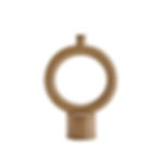 Bougeoir en gres marron H33,5cm - Madam Stoltz
