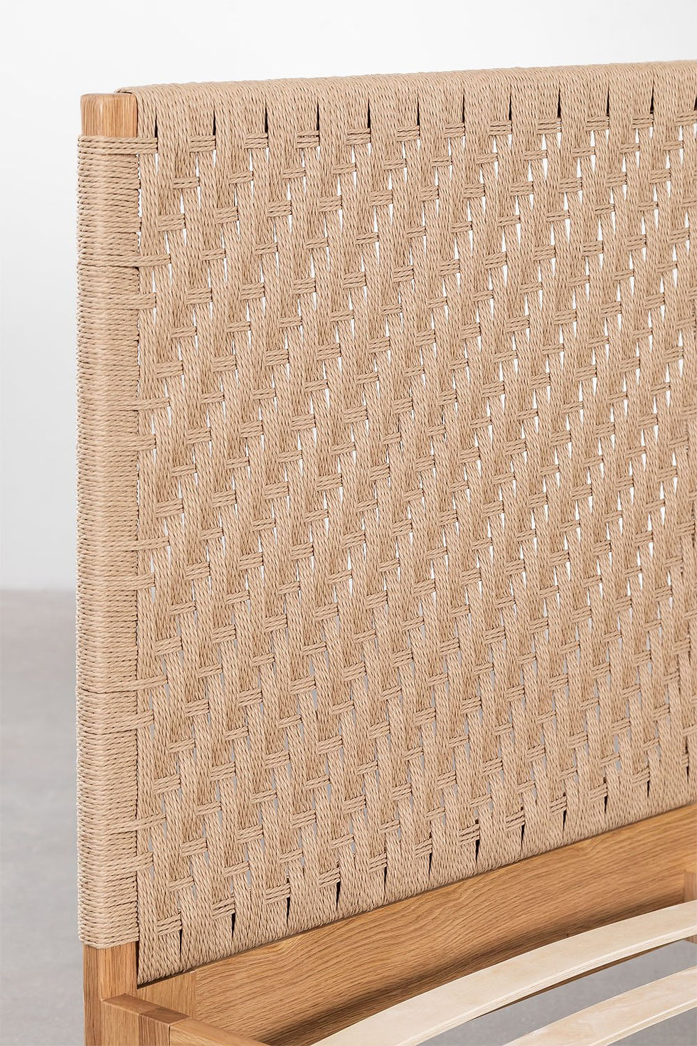 Miniature : Lit en bois et cordage pour matelas 160 x 200 cm