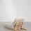 Miniature : Chaise longue en acacia avec coussin beige VERONA