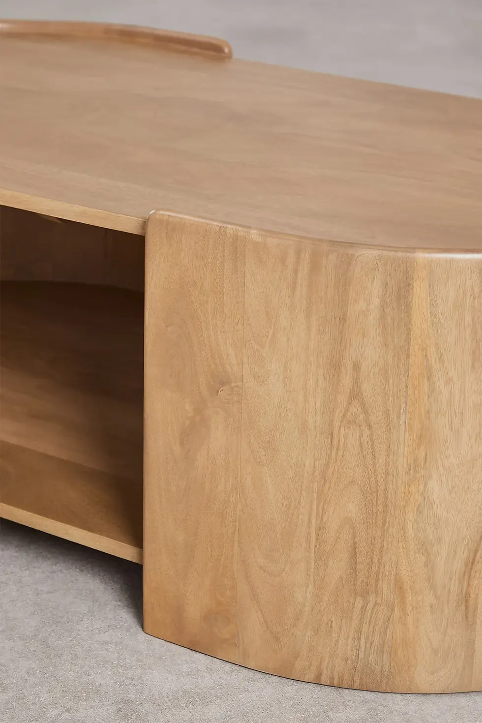 Miniature : Table basse ovale 110x60 cm en bois de manguier