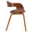 Miniature : Chaise en bois courbé et tissu gris