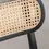 Miniature : Chaise en bois noir et cannage en rotin
