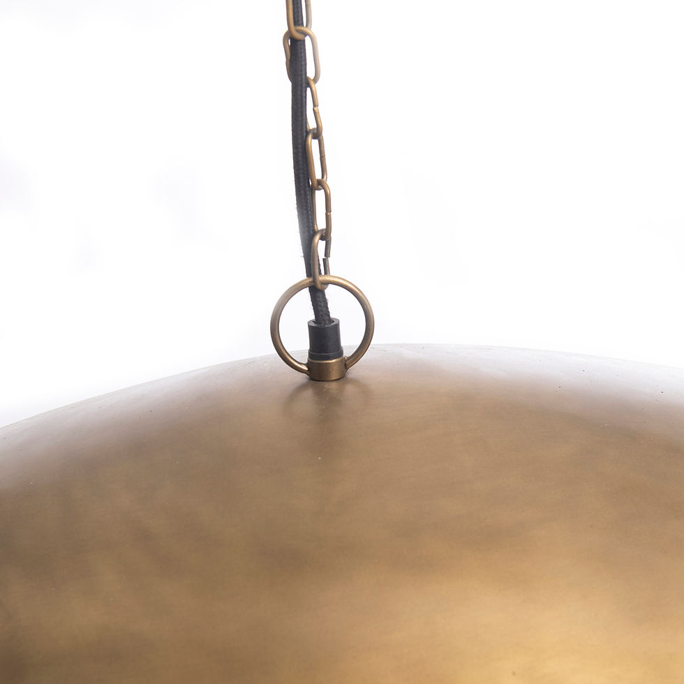 Miniature : Suspension ronde finition laiton 100 x 70 cm