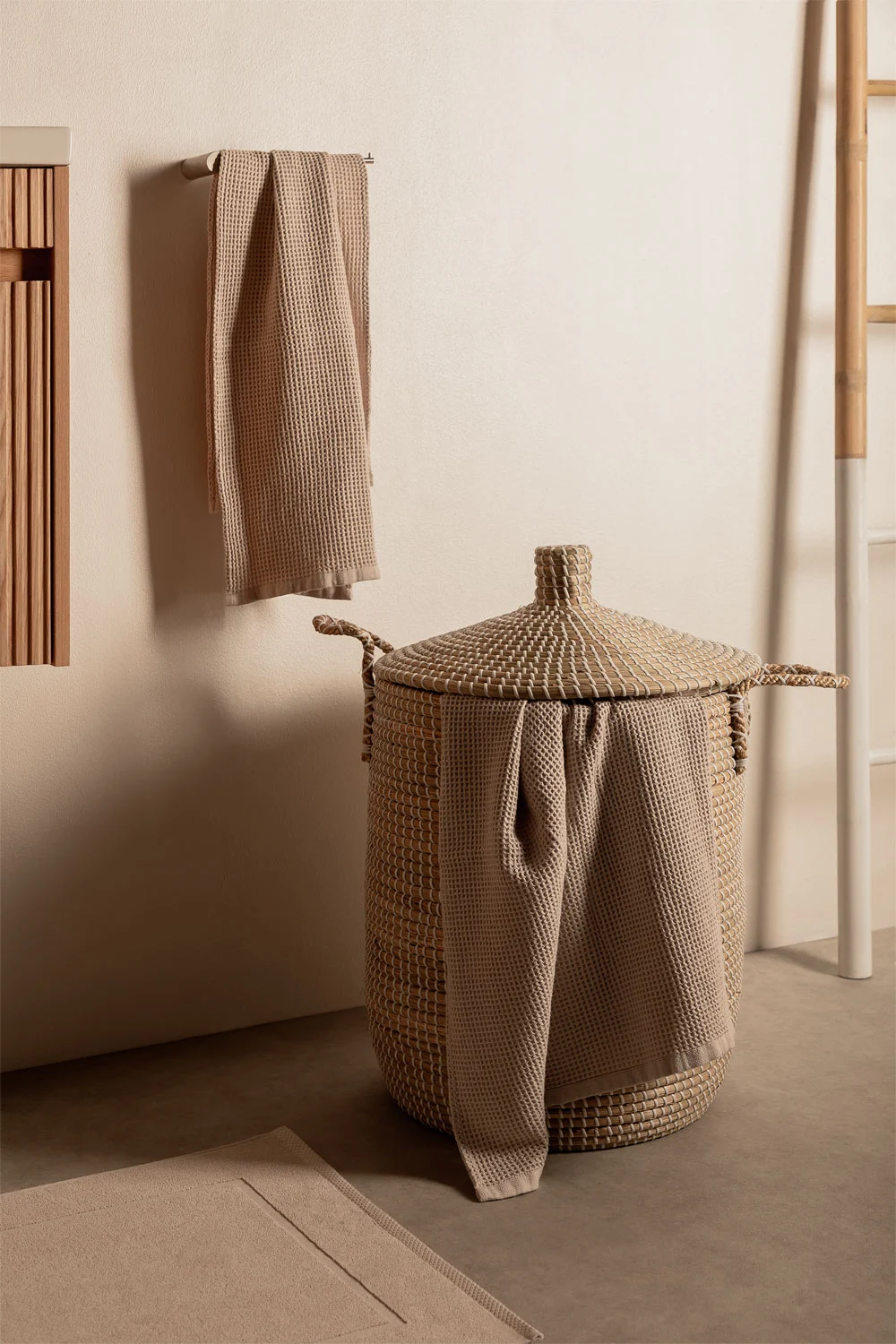 panier à linge en osier