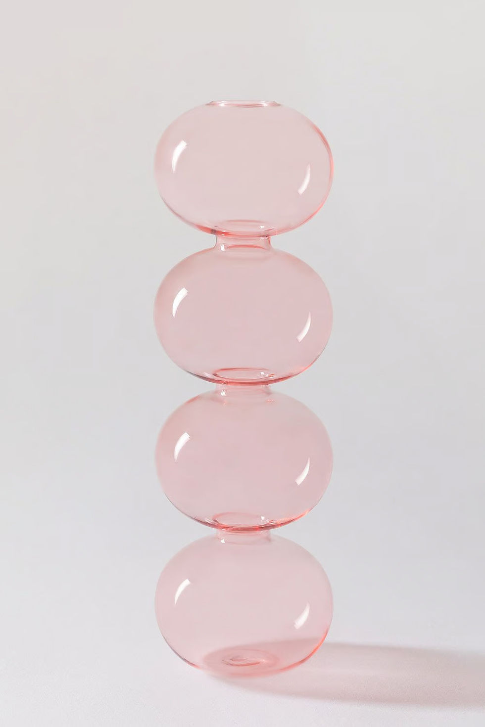 Bougeoir bulle rose 21 cm