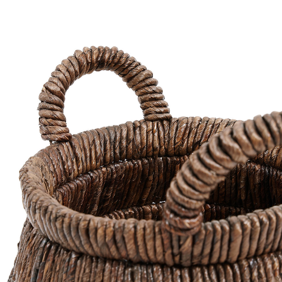 Miniature : panier de rangement en feuilles de bananier tressées