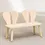 Miniature : banc en bois pour enfants avec dossier en forme d'oreilles de lapin
