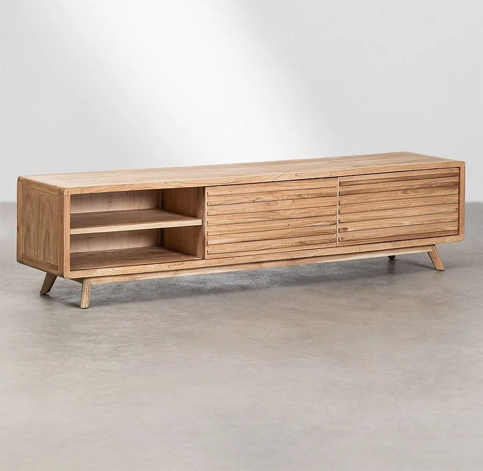 Miniature : Meuble TV en bois avec 2 portes coulissantes 200 cm