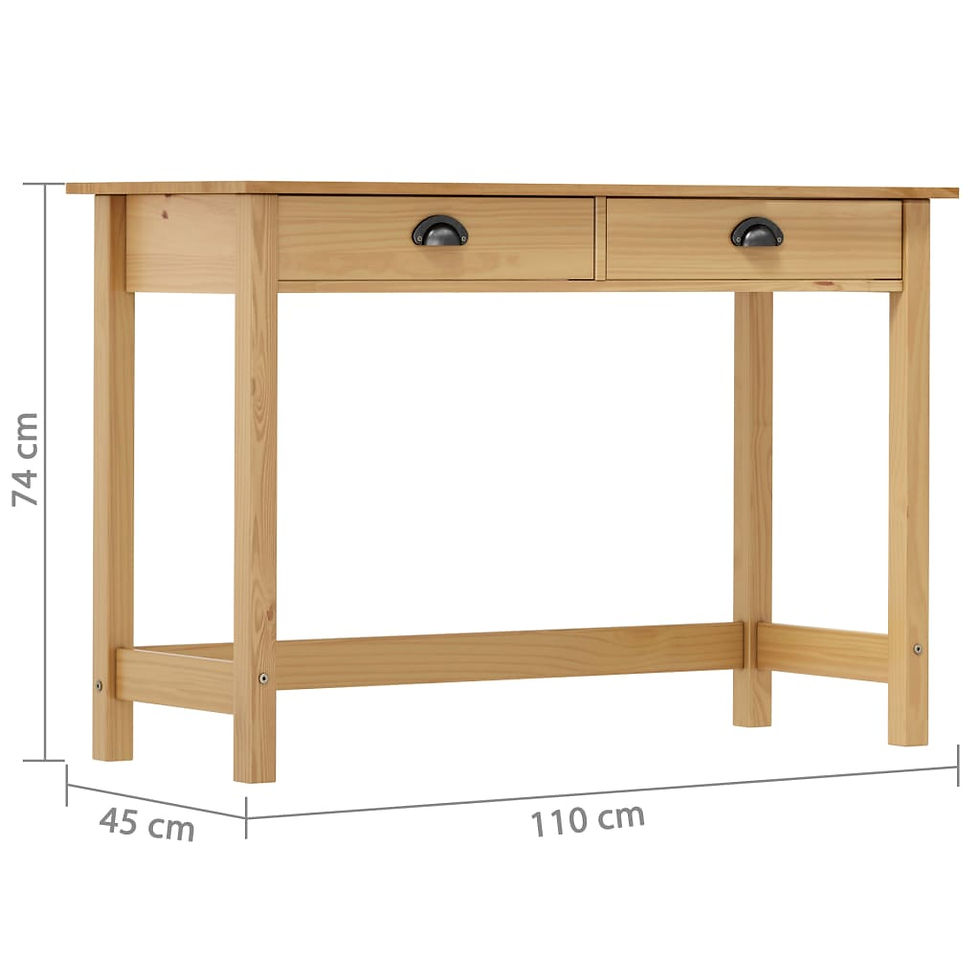 Miniature : Console Hill Range avec 2 tiroirs 110x45x74 cm Pin solide