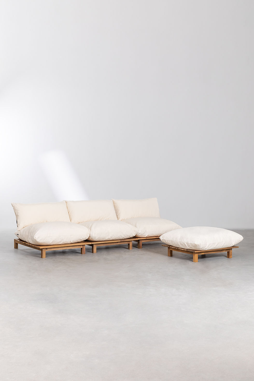 Miniature : canape-de-jardin-modulable-inclinable-3-pieces-avec-pouf-blanc crèmee
