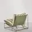 Miniature : Fauteuil de jardin rayures beige vert olive
