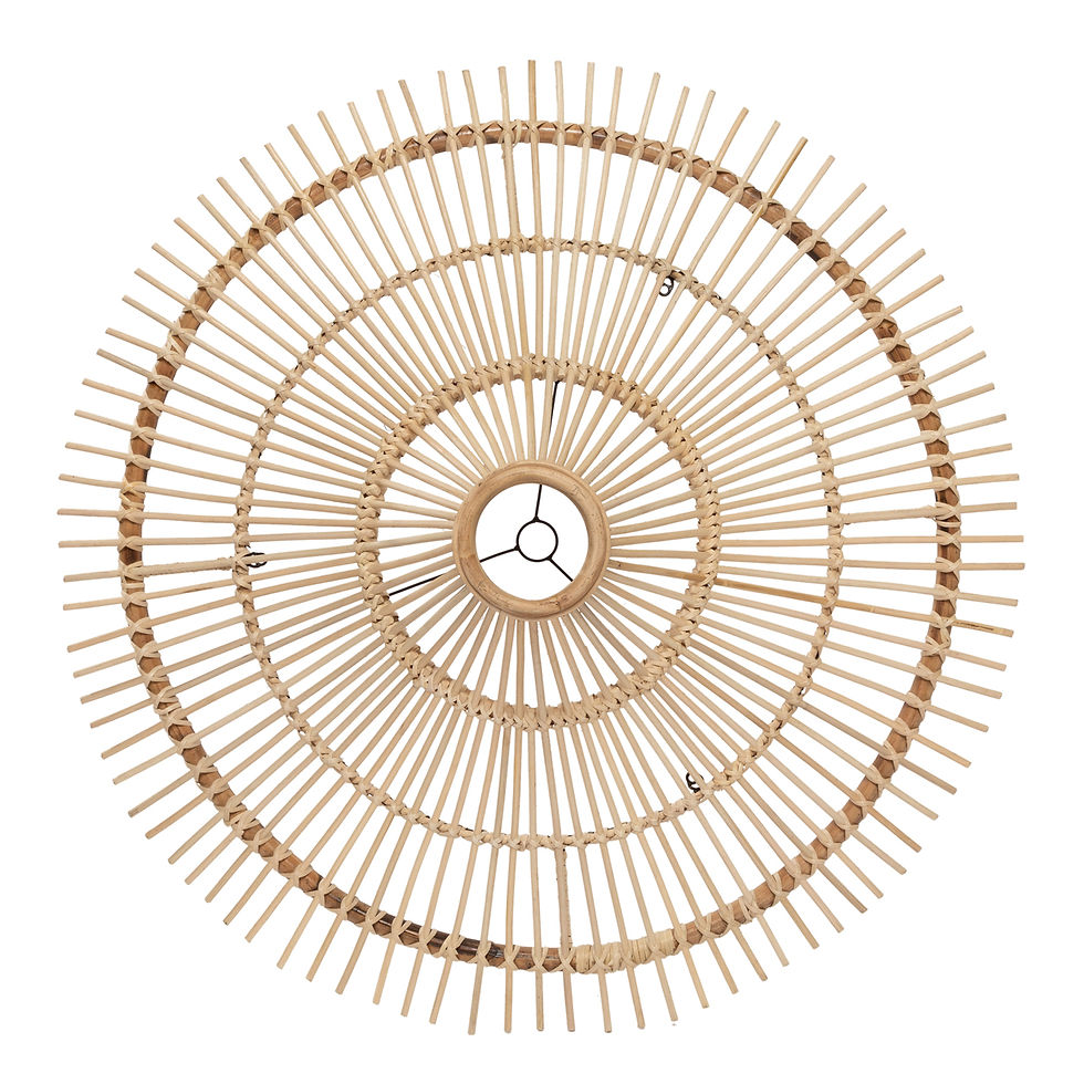 Miniature : Suspension en rotin forme chapeau inversé diamètre 150 cm