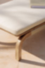 Chaise longue en acacia avec coussin