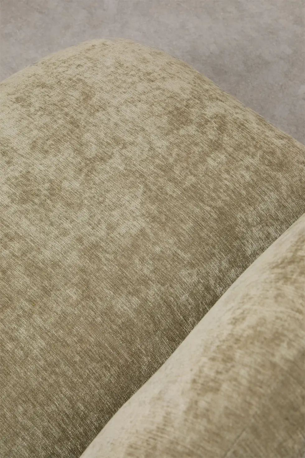 Miniature : fauteuil pivotant en tissu chenille vert olive