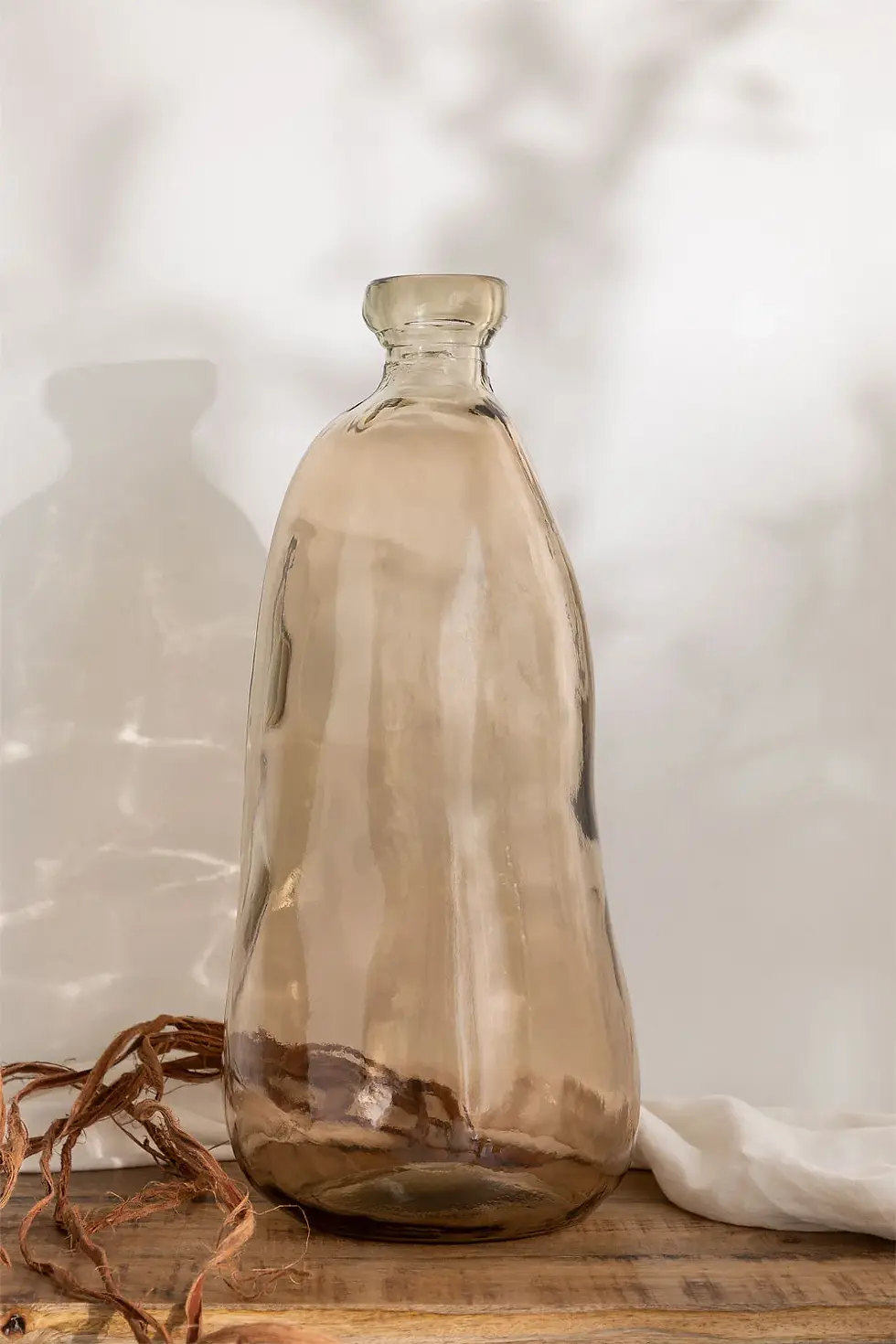 vase en verre recyclé marron