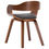 Miniature : Chaise en bois courbé et tissu gris