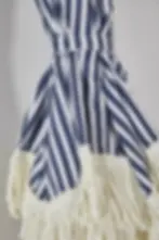 Miniature : Parasol Ø175 cm en tissu rayures Bleu et Blanc