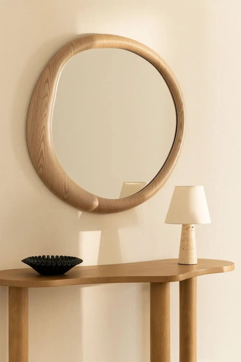 Miroir mural rond Ø100 cm en MDF