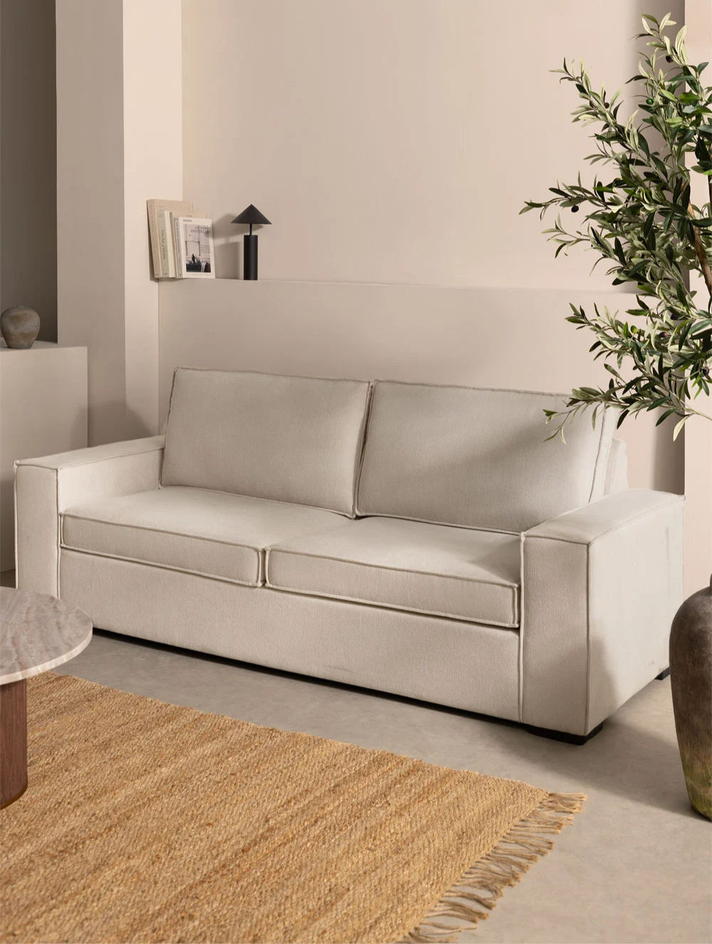 Canapé convertible 3 places Beige