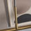Thumbnail: Suspension linéaire en laiton composée de 6 sphères effet marbre blanc