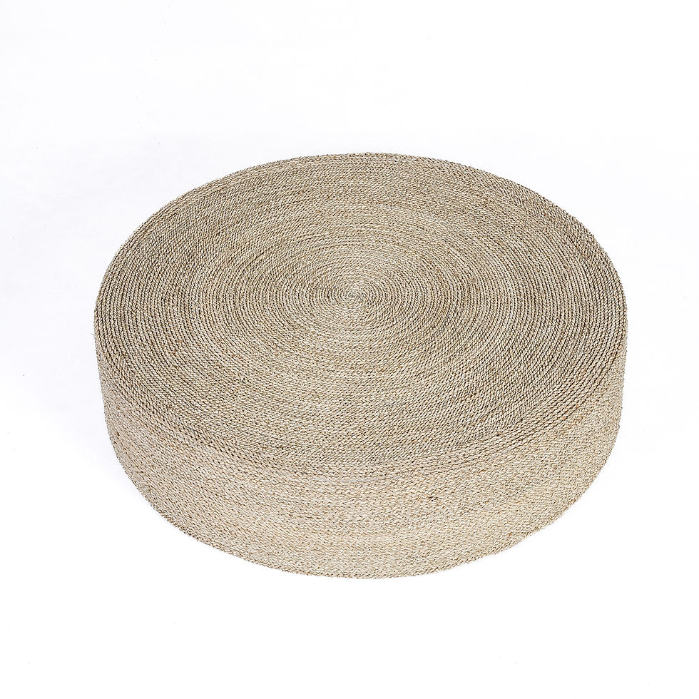 Miniature : Pouf rond 100 cm en jonc de mer