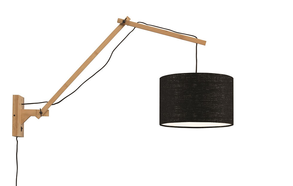 Miniature : Lampe murale en bambou et lin écologique