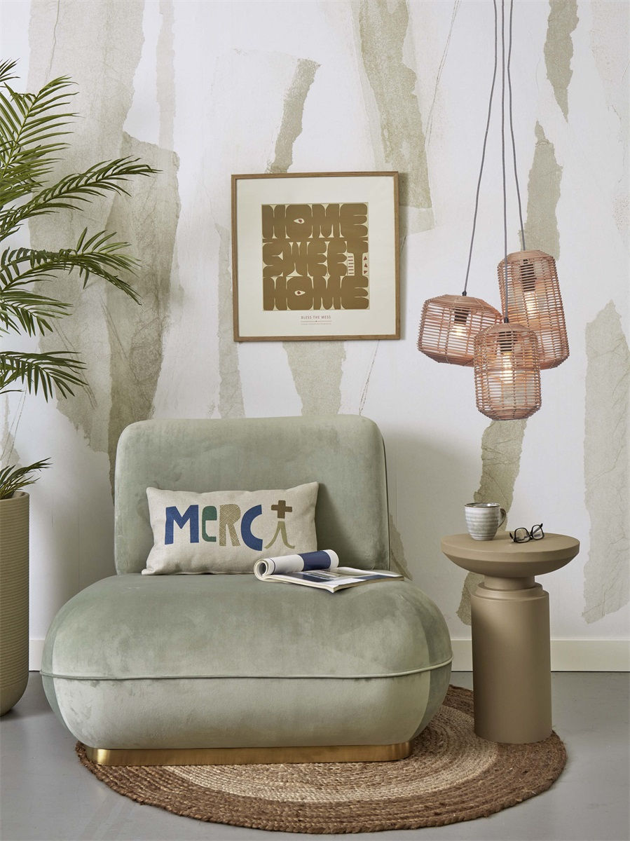Miniature : Suspension triple en rotin marque Good And Mojo