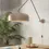 Thumbnail: Grande lampe murale en métal couleur sable