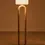 Miniature : Lampadaire en bois de manguier et lin beige
