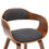 Miniature : Chaise en bois courbé et tissu gris