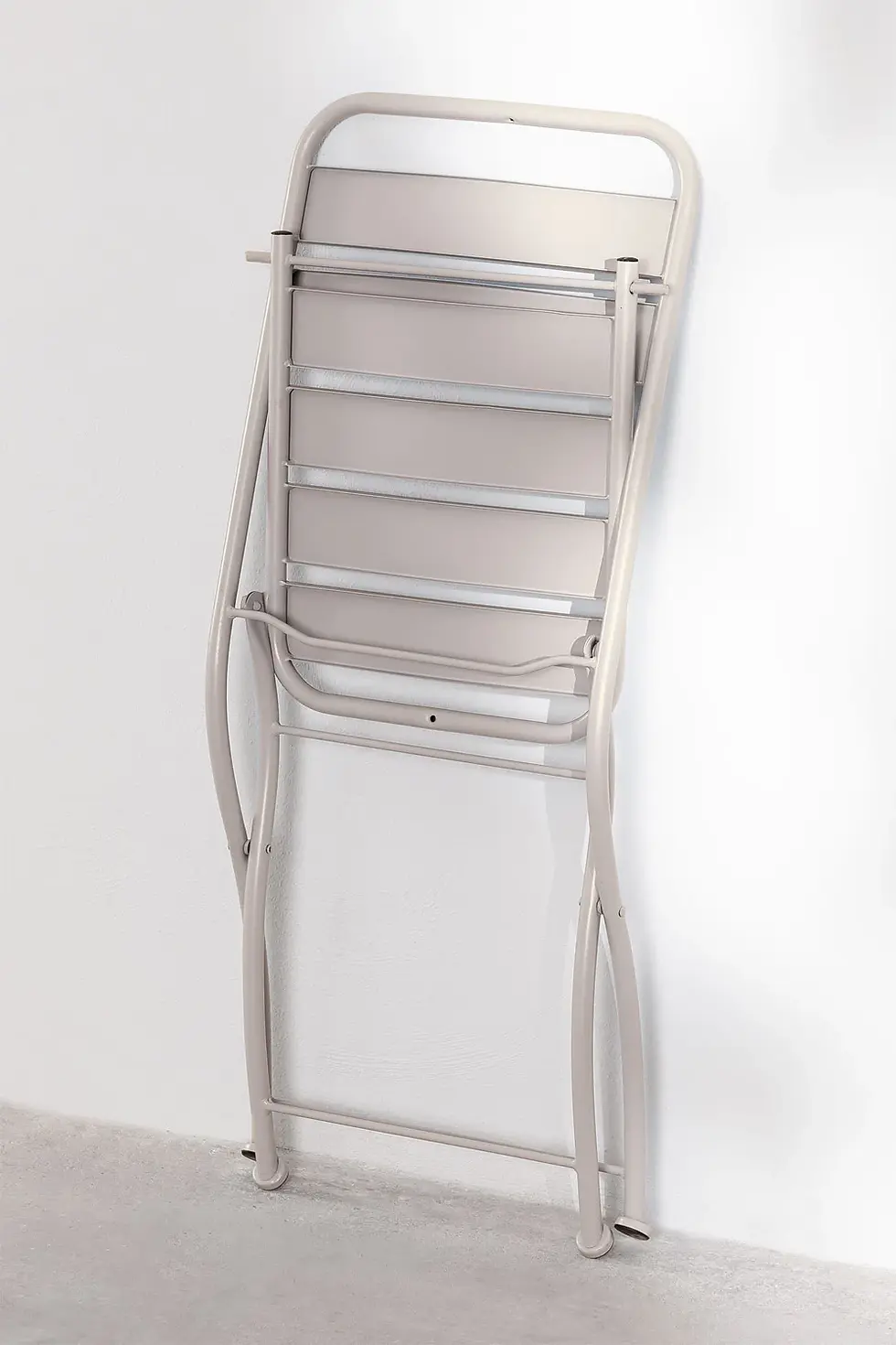 Miniature : Ensemble Table 60x60cm et 2 Chaises de Jardin Pliantes couleur beige
