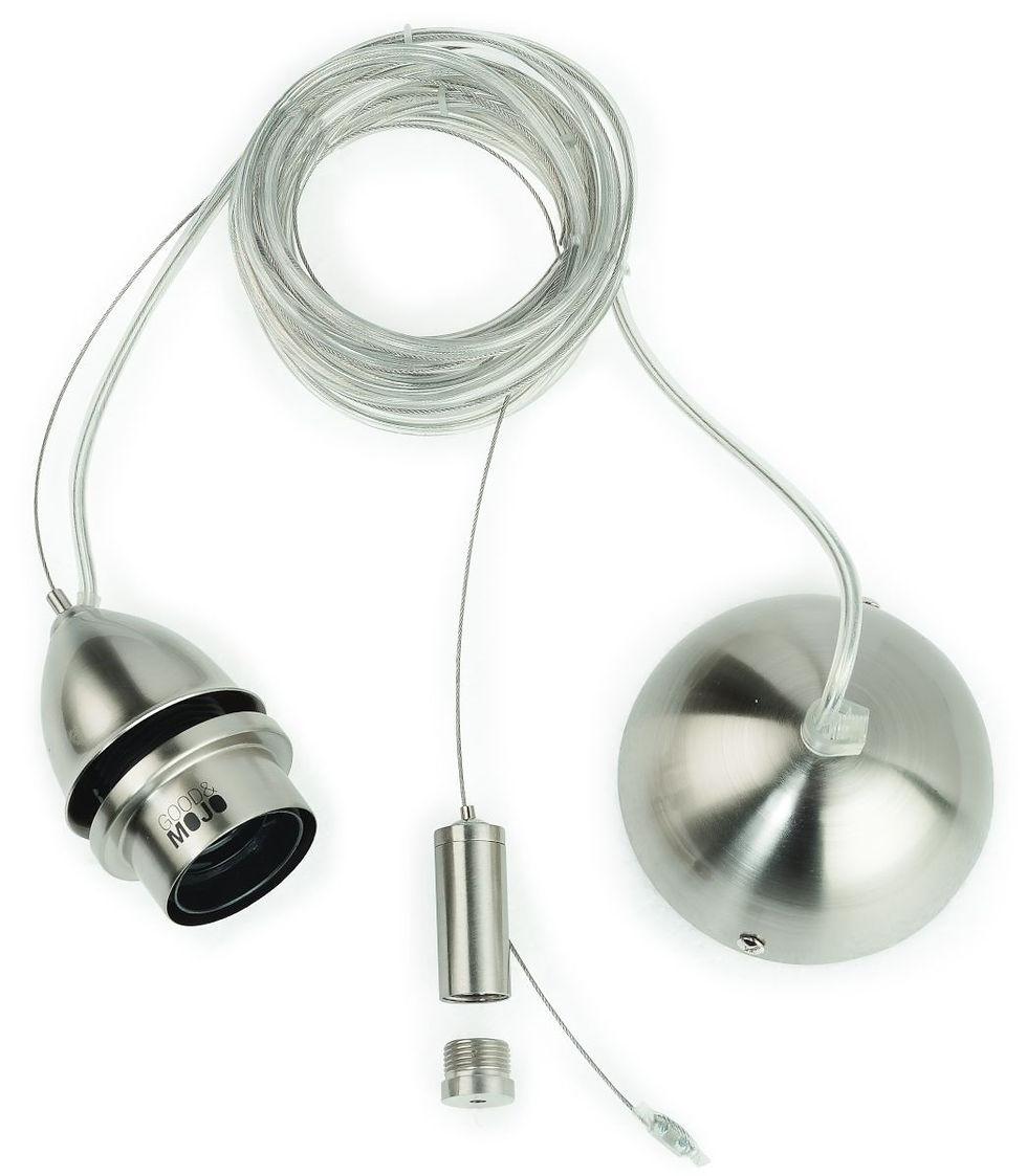 Miniature : cable électrique argenté pour suspension