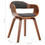 Miniature : Chaise en bois courbé et tissu gris