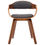 Miniature : Chaise en bois courbé et tissu gris