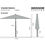 Miniature : parasol de luxe en aluminium et tissu diamètre 300cm