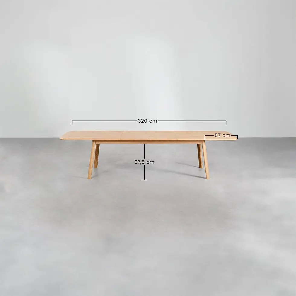 Miniature : Table rectangulaire extensible 220-320x95 cm en bois