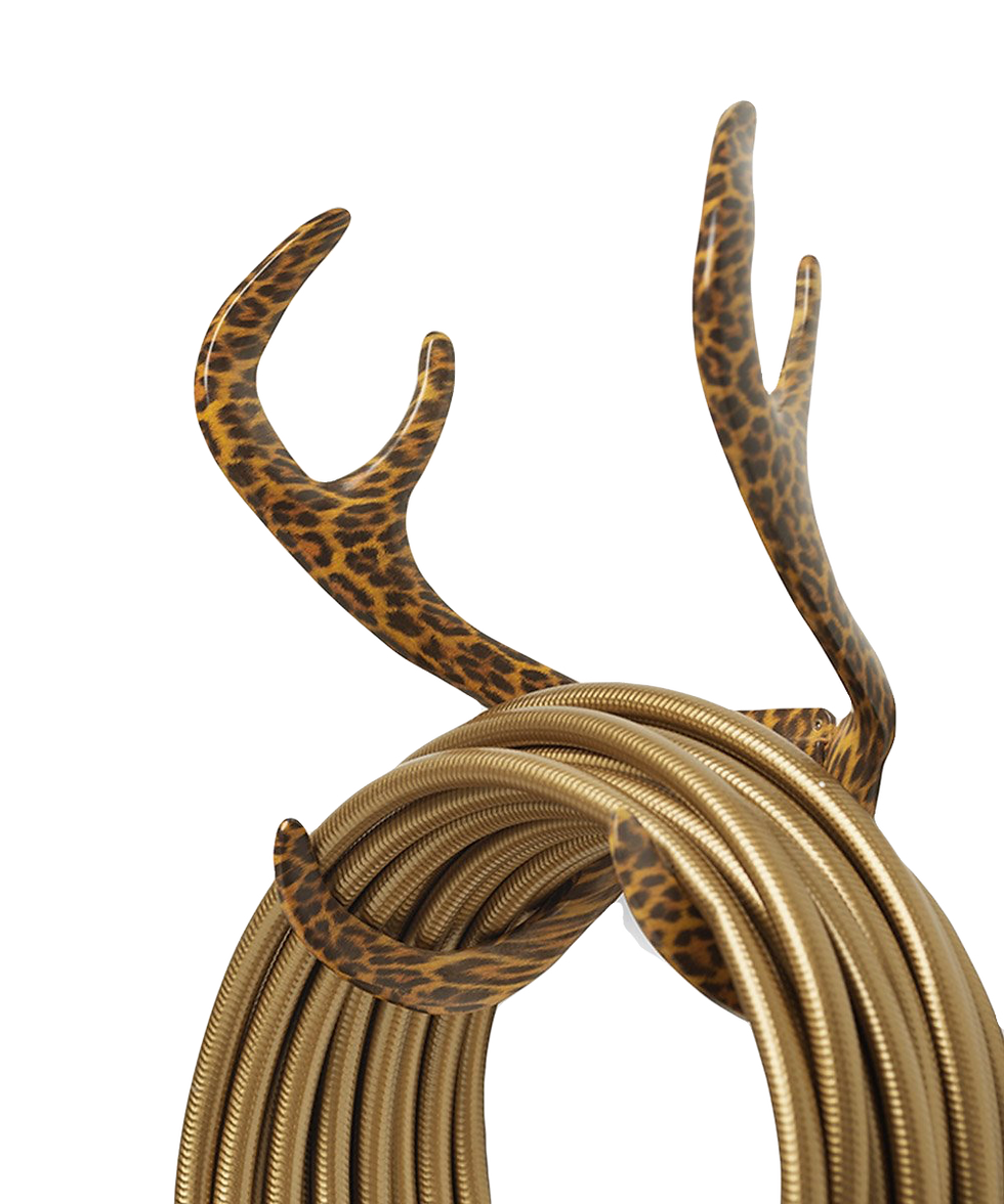 Miniature : Support de tuyau design motif leopard en forme de bois de renne  Garden Glory