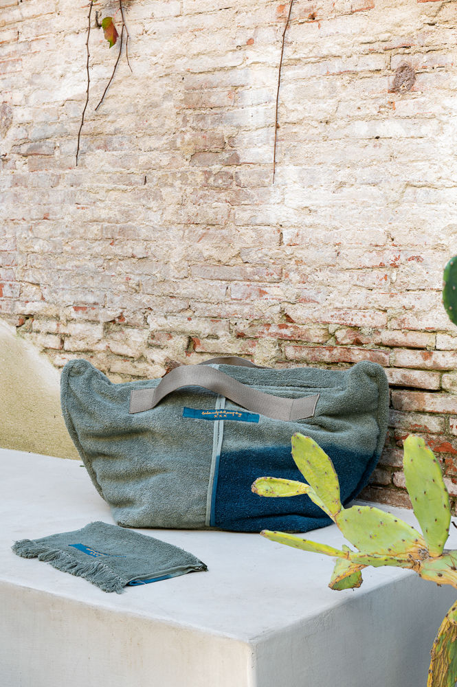 Miniature : Sac en éponge Tie And Dye kaki et bleu