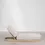 Miniature : Chaise longue en acacia avec coussin beige VERONA