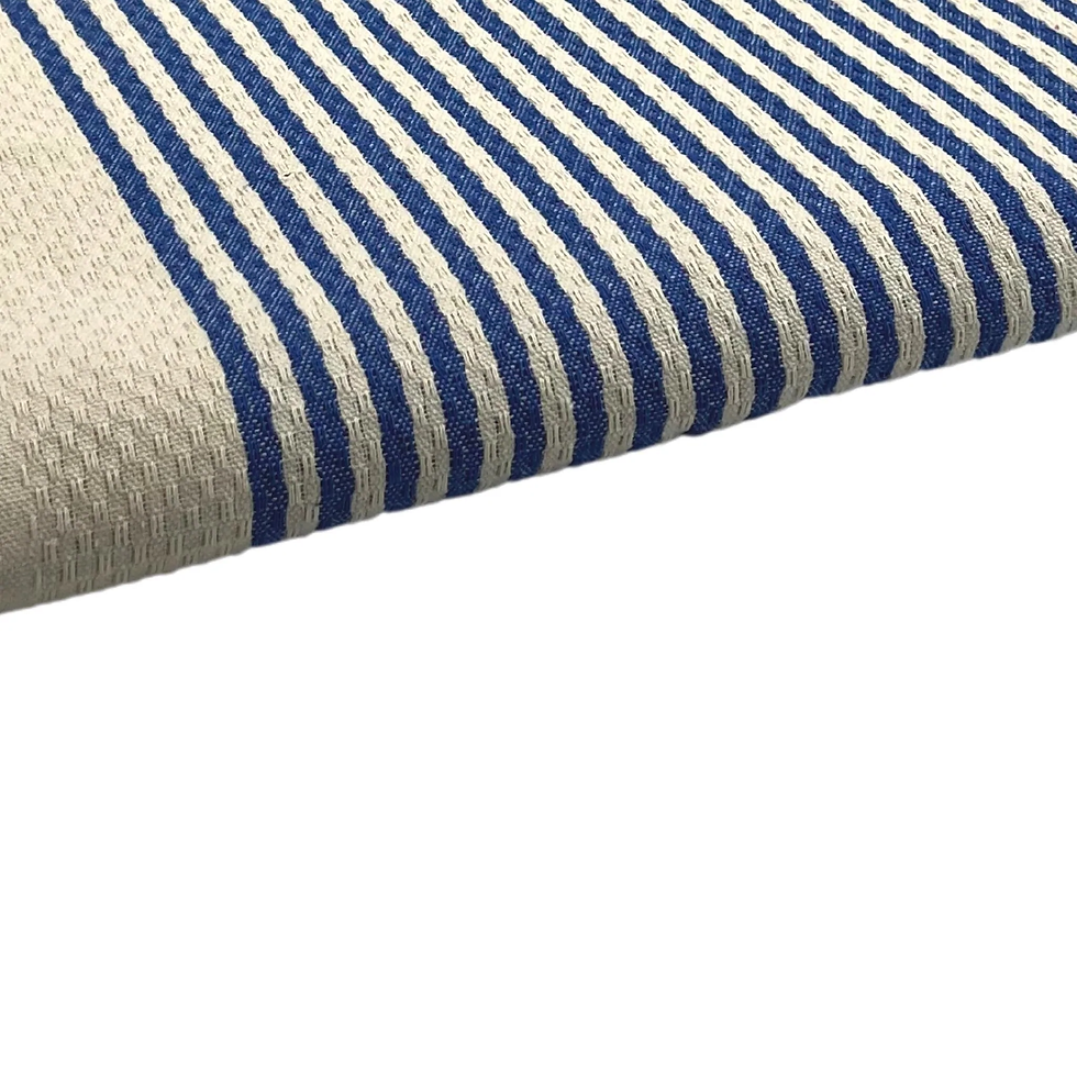 Miniature : foutas rayure marinière blanc et bleu pliée