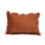 Miniature : coussin en pure laine unie brique